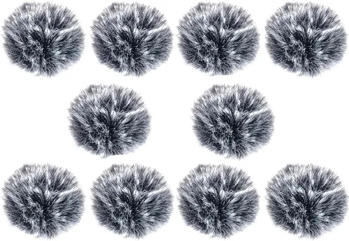 Vista 4 de Ruittos 5 paquetes de micrófonos de solapa para pantalla de viento, diámetro de 0.39 pulgadas, se adapta a la mayoría de clips de solapa, mini