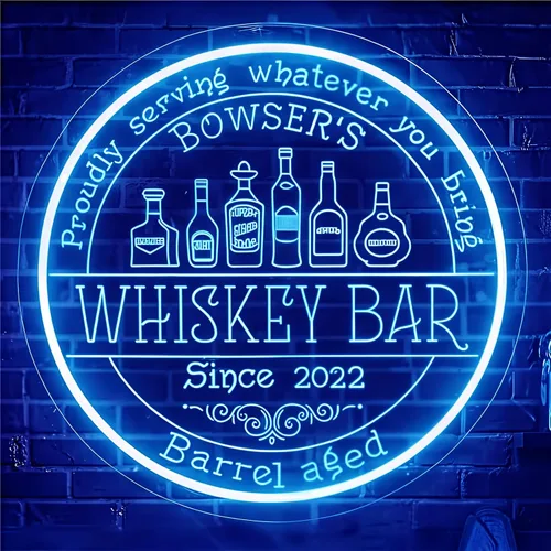 Vista 13 de Letrero de barra de neón personalizado para bar en casa, hecho a mano, regulables, personalizables, barras de neón 3D, letrero de luz de cerveza
