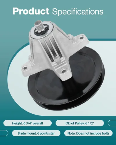 Vista 4 de SCITOO 918-04865A - Conjunto de husillo de repuesto para cortacésped Cub Cadet LTX Mower 46 Deck Part (2 unidades)