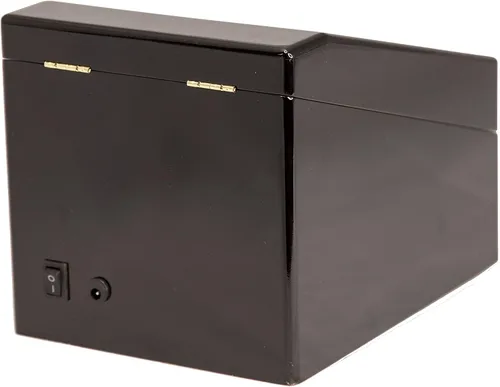 Vista 3 de Negro Madera 2 3automático dobleDual Watch Winder Caja de almacenamiento Batería o ACDC de la visualización