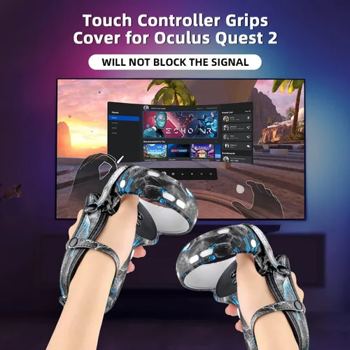 Vista 36 de Relohas Accessories for Oculus Quest 2, VR Accessory Set for Meta Quest 2, Include Controller Grip Leather Cover, VR Shell Cover, Face Cover, The