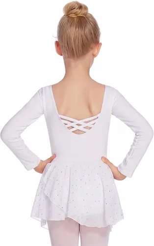Vista 35 de Arshiner Vestido de ballet clásico de manga larga para niñas Negro