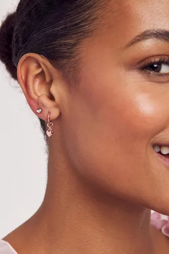 Vista 3 de Ted Baker London Harrye Tiny Heart Huggie - Aretes de aro para mujer