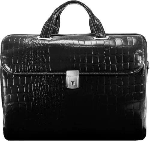 Vista 2 de McKLEIN 13" Leather Tablet Briefcase- SERVANO Negro