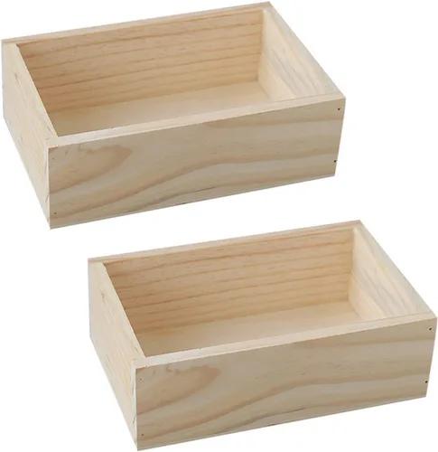 Vista 5 de Caja rectangular de madera para plantas carnosas, de Long Tao 7.5" × 5" × 2.4