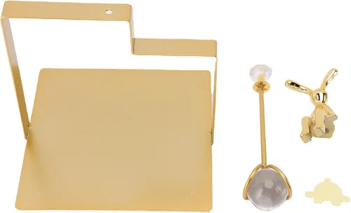 Vista 7 de Napkin Holder for Table, European Style Iron Art Sitting Towel Dissiner for Home Kitchen Kitchen Decor Farm Restoration (Gold)