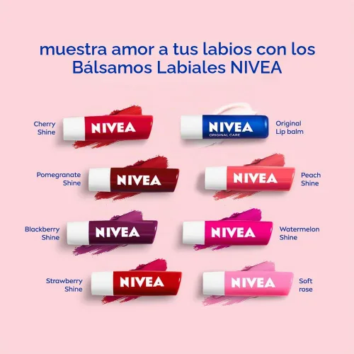 Vista 11 de Nivea Cuidado de labios Cereza con brillo afrutado, 4.8gm