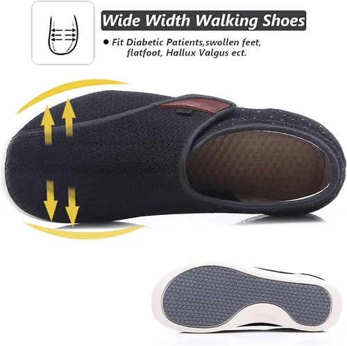 Vista 4 de W&LESVAGO Diabetic Shoes for Women Easy OnOff, Lightweight Breathable Adjustable Closure Walking Sneakers