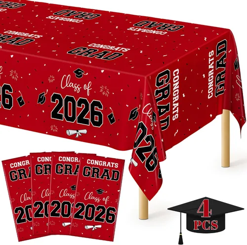 Vista 86 de Suministros de regreso a clases, 2 manteles de 108 x 54 pulgadas, manteles desechables coloridos para el primer día de escuela, rectangular