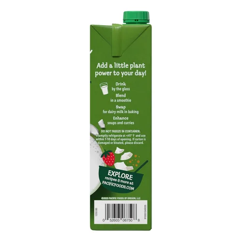 Vista 6 de Pacific Foods Leche de coco orgánica, leche a base de plantas, caja de 32 onzas (paquete de 3)