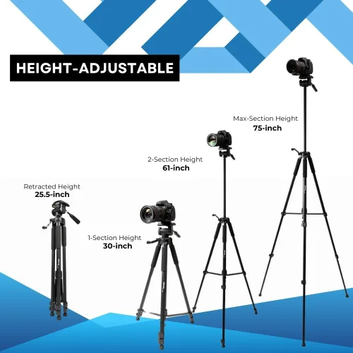 Vista 6 de Trípode profesional de cabeza panorámica de 3 vías para Canon XA10 XA20 XA25 XF100 XF105 XH A1 XH A1S XH G1 XH G1S XF300 XF305 GL1 GL2 videocámaras