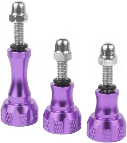 Vista 8 de Tornillos adaptadores de tuerca de perno de aluminio CNC de pulgar largo y corto, compatibles con GoPro Hero 8 7 6 5 4 Connector (negro)