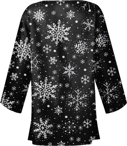 Vista 3 de FQZWONG Cárdigan para mujer, casual, de manga larga, clásica, con frente abierto, para otoño, talla grande, ligero, suave y cómodo