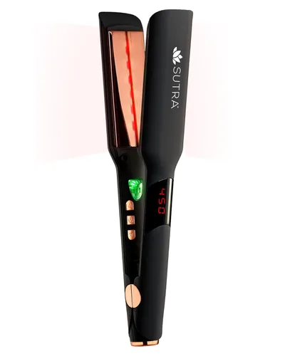Vista 7 de Sutra Plancha plana profesional IR2 – Plancha de pelo infrarroja iónica con temperatura ajustable, apagado automático y cable giratorio – Plancha