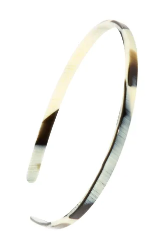 Vista 3 de Diadema marrón para mujer, France Luxe de 1/4 de pulgada, ultracómoda, delgada, África, ajuste flexible con dientes suaves antideslizantes, sujeción
