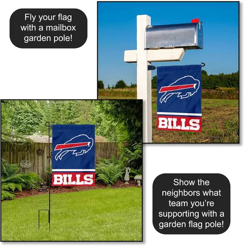 Vista 4 de Bandera de jardín de doble cara de Buffalo Bills