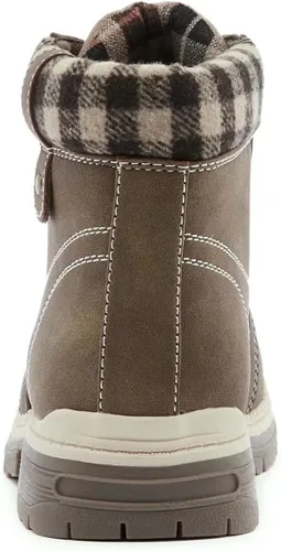 Vista 3 de ANJOUFEMME Botas de trabajo para senderismo y nieve de invierno para mujer