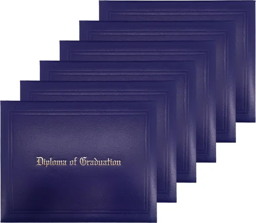 Vista 16 de GraduationMall Cubierta impresa para diploma para certificado 8.5 x 11 pulgadas, color negro, paquete de 1