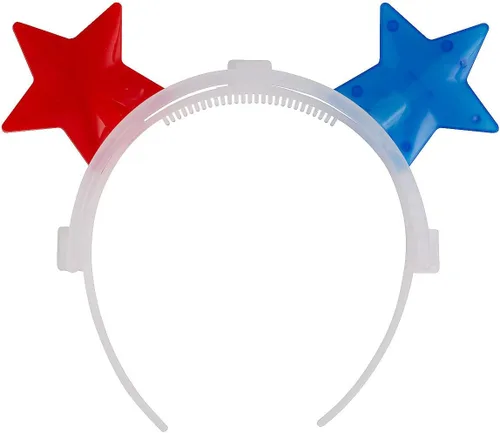 Vista 2 de Diademas patrióticas de estrella con barra brillante - 12 piezas