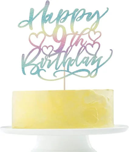 Vista 9 de Decoración de pastel de cumpleaños número 7 para niños y niñas, decoración de pastel de fiesta infantil