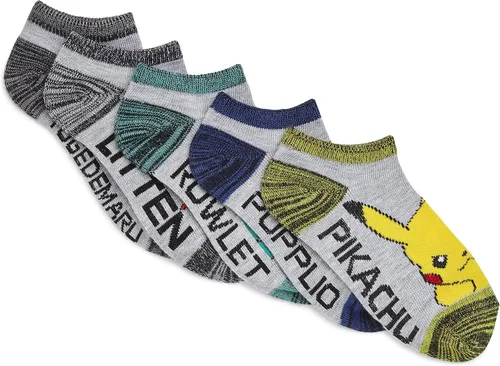 Vista 6 de Pokemon Paquete de 5 calcetines invisibles para niños