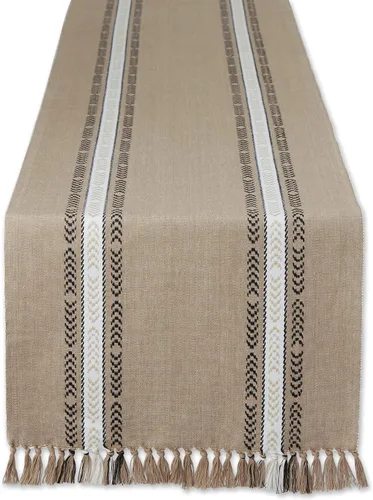 Vista 12 de DII Everyday Collection - Mantel de mesa con flecos, camino de mesa, 14 x 72 pulgadas, color negro