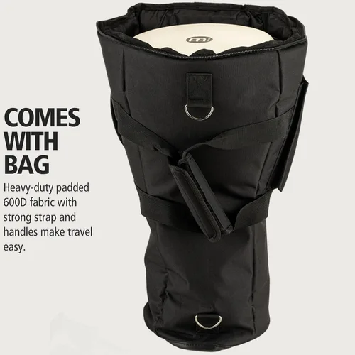 Vista 5 de Meinl Percussion ADJ2-M+BAG Cuerda de estilo africano afinada de madera de 10 pulgadas con bolsa, color marrón