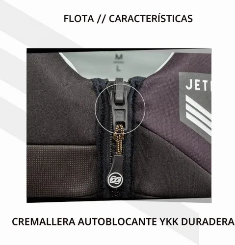 Vista 4 de Jetpilot Chaleco salvavidas de neopreno Fleet doble aprobado por la Guardia Costera PFD (Negro, L/XL)