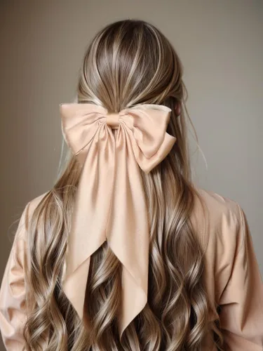 Vista 3 de Pasadores de lazo grande y horquillas de satén con cola larga de cinta, accesorios para el cabello casuales y de fiesta para mujeres y niñas