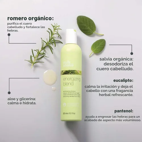 Vista 3 de milk_shake Energizing Blend Shampoo Hair Thickening