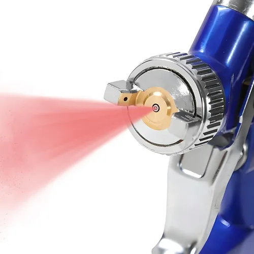 Vista 6 de Zpana Mini pistola pulverizadora HVLP para automóvil, rociador de pintura de aire de alimentación por gravedad para vehículos con boquilla de 0.031