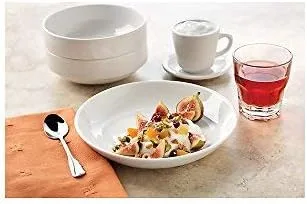 Vista 3 de World Tableware 840-445R-12 Porcelana Placa de llanta ancha de 12" - 12 / CS