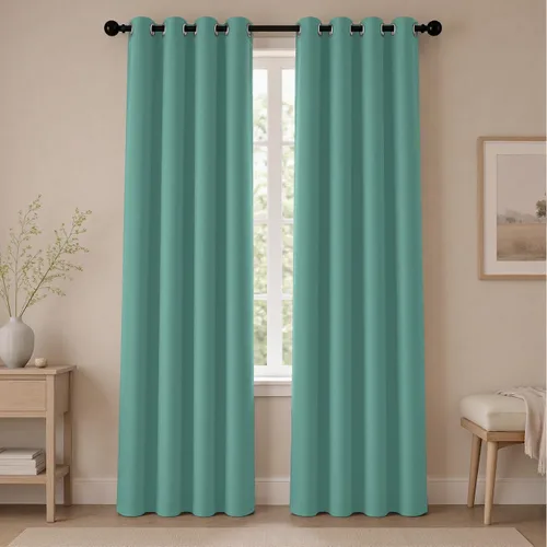Vista 89 de Cortinas de oscurecimiento de habitación de 45 pulgadas de largo para dormitorio y sala de estar, cortinas térmicas aislantes con ojales
