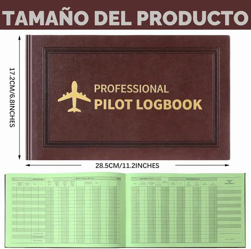 Vista 2 de Gilprop - Cuaderno de registro de registro de registro de vuelo profesional