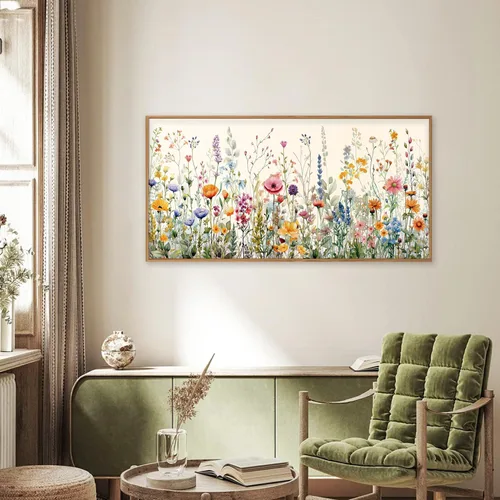 Vista 279 de FWIEXA Juego de Arte de Lienzo Bohemio Enmarcado para Pared, Cuadros Botánicos Verde Salvia Decoración de Pared, Impresiones de Arte de Plantas