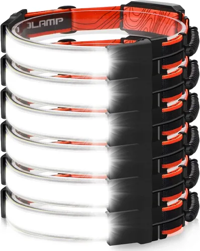 Vista 9 de Linterna de cabeza LED Spriak recargable, faro de 1000 lúmenes con haz amplio de 230°, linterna de cabeza recargable por USB con luz trasera roja