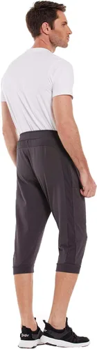 Vista 6 de HDE Pantalones cortos capri de yoga para hombre con bolsillos para correr