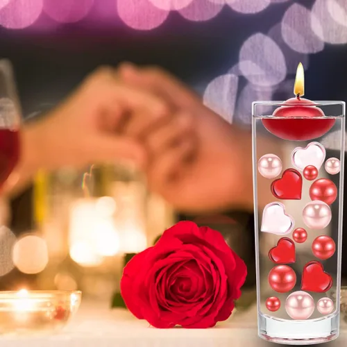 Vista 3 de 116 cuentas de San Valentín para decoración de bodas, bodas, mesas dispersas