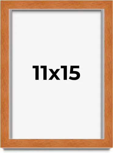 Vista 98 de Marco de 3 x 3 pulgadas de madera maciza de nuez y miel marrón con plexiglás acrílico UV, respaldo de tablero de espuma y accesorios para colgar
