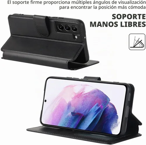 Vista 4 de QLTYPRI Funda tipo cartera para Samsung Galaxy A14 4G/5G, color negro