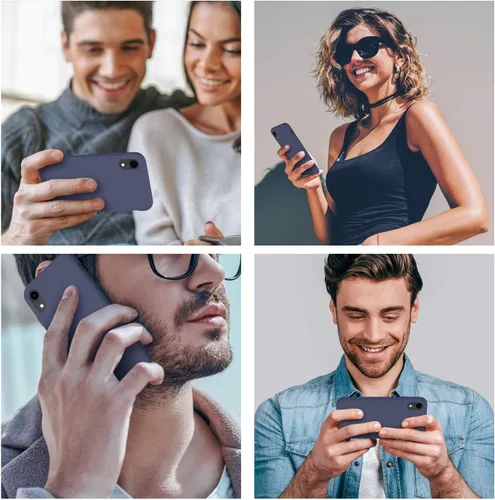 Vista 2 de Cordking - Carcasas para iPhone XR, de silicona muy delgada, a prueba de golpes, con forro de microfibra suave a prueba de rayones, de 6.1 pulgadas