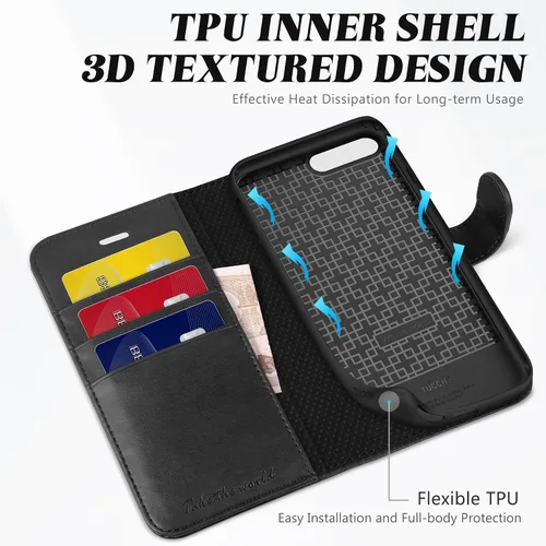 Vista 5 de TUCCH - Funda tipo cartera para iPhone 8 Plus