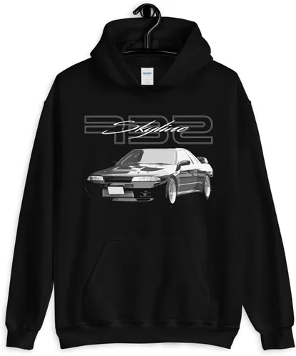Vista 2 de Sudadera con capucha unisex JDM Legend Car R32 Skyline Japanese Tuning