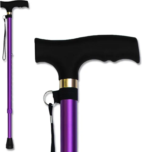 Vista 8 de RMS Bastón para caminar – Bastón ajustable – Bastón de aluminio ligero con mango ergonómico y correa para la muñeca – Ayuda ideal para la vida