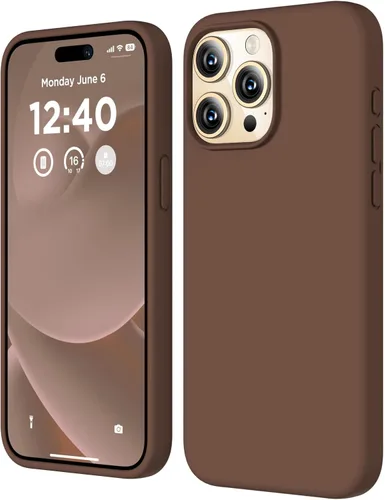 Vista 28 de Funda compatible con iPhone 15 Pro, funda de silicona líquida, funda protectora de cuerpo completo a prueba de golpes, funda delgada para teléfono