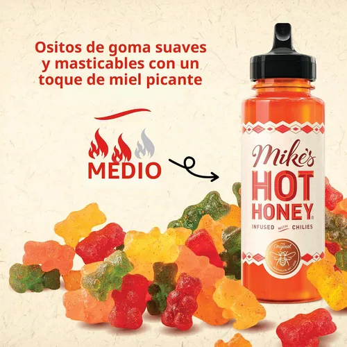 Vista 4 de Snak Club Mike's Hot Honey Bears - Caramelos de gomitas Sweet Heat, 9 onzas