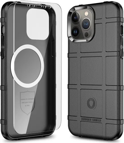 Vista 21 de Funda para iPhone 13, Rugged Shield 8 pies a prueba de caídas TPU Armadura gruesa Funda protectora táctica compatible con iPhone 13 (6.1 pulgadas)
