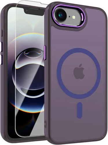 Vista 92 de WRJ Funda magnética mate para iPhone Air de 6.5 pulgadas, [compatible con Magsafe] [protección contra caídas de grado militar], delgada Negro