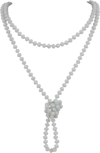Vista 41 de Firstmeet Collar largo de cuentas de moda con nudo de cuerda, versátil, 60 pulgadas, joyería de disfraz para mujer Aqua Sky AB