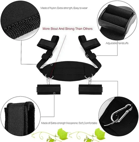 Vista 2 de Kit de sujeción de cama para parejas debajo de King para parejas adultas, kit de correas de amarre, juego resistente al sexo para mujeres adultas